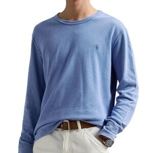 Polo Ralph Lauren Blue Long Sleeve 100% Pima Cotton Crewneck Size M